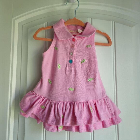 Sale 🎉🥳 4/$25 or $10 Little Girls Polo Dress in Pink Size 3-6M - Picture 1 of 5